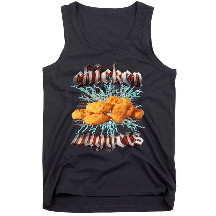 Chicken Nuggets Heavy Metal Hardcore Music Tank Top