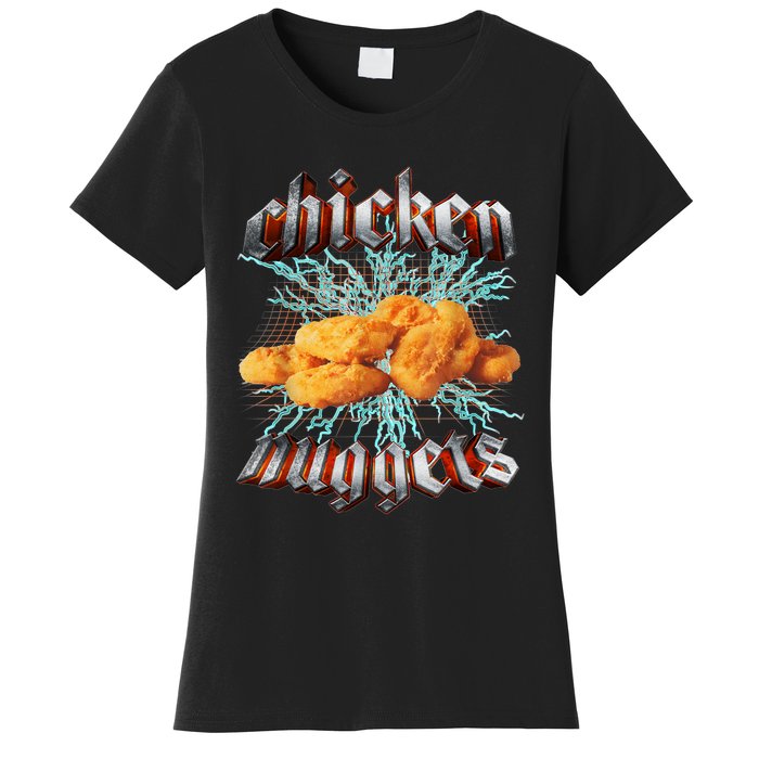 Chicken Nuggets Heavy Metal Hardcore Music Women's T-Shirt