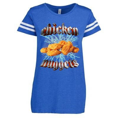 Chicken Nuggets Heavy Metal Hardcore Music Enza Ladies Jersey Football T-Shirt