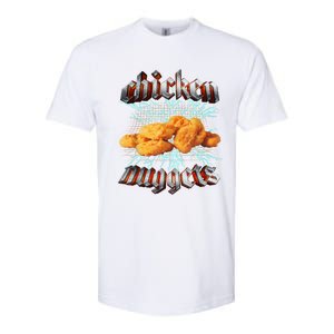 Chicken Nuggets Heavy Metal Hardcore Music Softstyle CVC T-Shirt