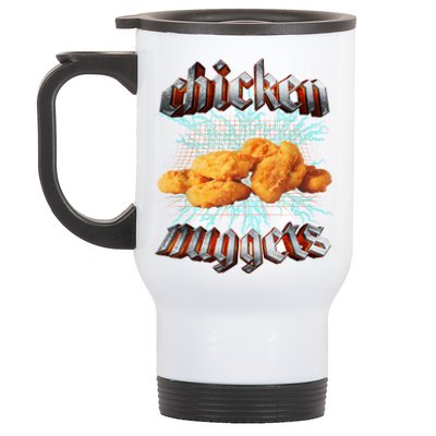 Chicken Nuggets Heavy Metal Hardcore Music Stainless Steel Travel Mug