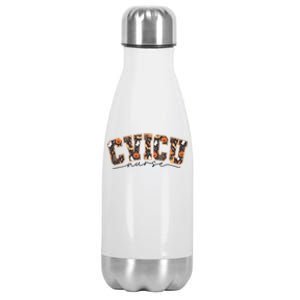 CVICU Nurse Halloween Cardiac ICU Rn Fall Spooky Boo Crew Stainless Steel Insulated Water Bottle