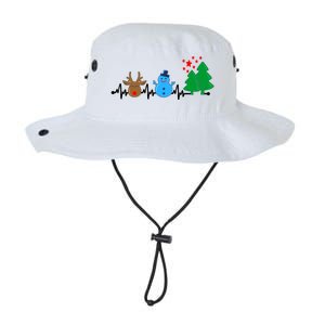 Christmas Nurse Heartbeat Reindeer Snow Ekg Xmas Holiday Gift Legacy Cool Fit Booney Bucket Hat