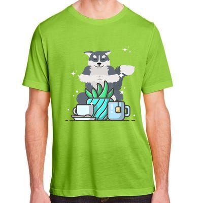 Cute Namaste Husky Dog Do Yoga Gardening Lover Coffee Lover Cute Gift Adult ChromaSoft Performance T-Shirt