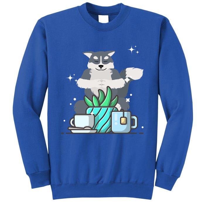 Cute Namaste Husky Dog Do Yoga Gardening Lover Coffee Lover Cute Gift Sweatshirt