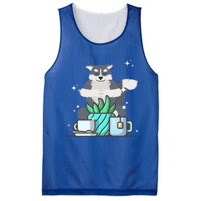 Cute Namaste Husky Dog Do Yoga Gardening Lover Coffee Lover Cute Gift Mesh Reversible Basketball Jersey Tank