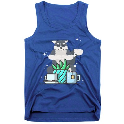 Cute Namaste Husky Dog Do Yoga Gardening Lover Coffee Lover Cute Gift Tank Top