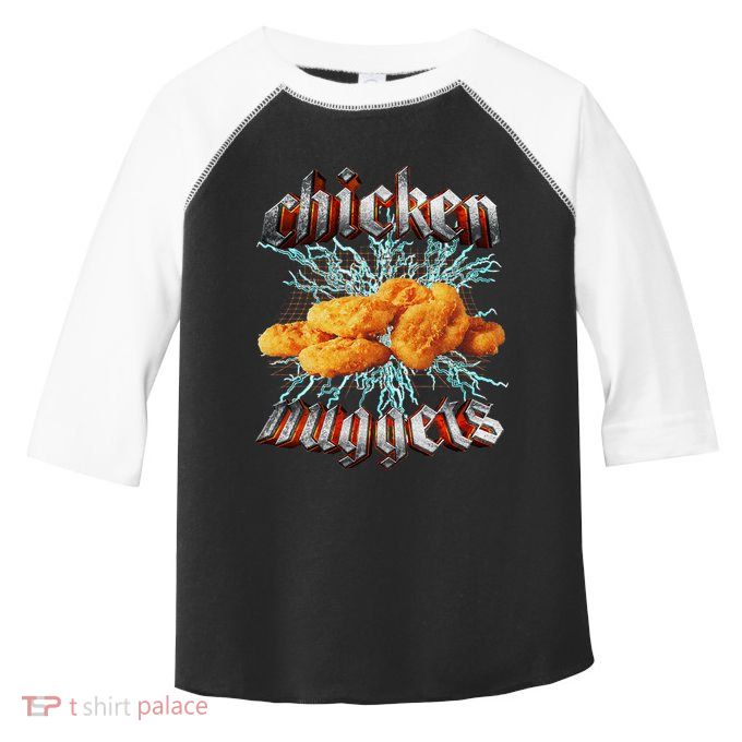 Chicken Nuggets Heavy Metal Hardcore Music Toddler Fine Jersey T-Shirt