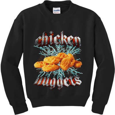 Chicken Nuggets Heavy Metal Hardcore Music Kids Sweatshirt