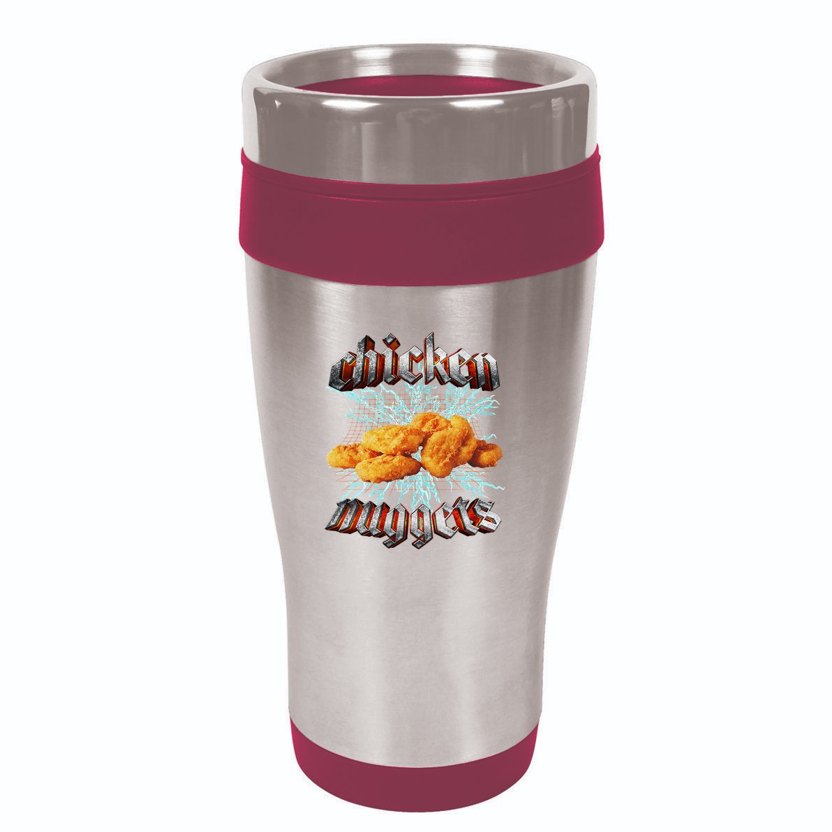Chicken Nuggets Heavy Metal Hardcore Music 16oz Travel Tumbler