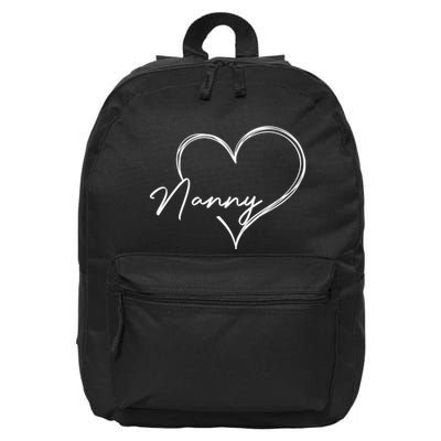Cute Nanny Heart Funny Love You Nanny MotherS Day Gift 16 in Basic Backpack