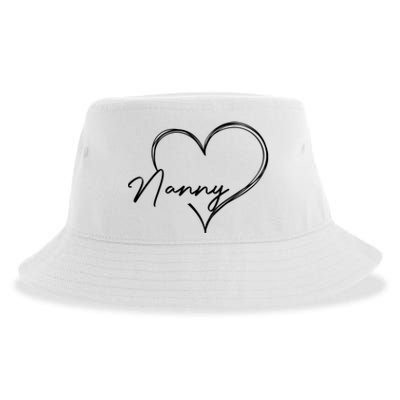 Cute Nanny Heart Funny Love You Nanny MotherS Day Gift Sustainable Bucket Hat