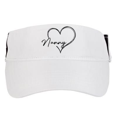 Cute Nanny Heart Funny Love You Nanny MotherS Day Gift Adult Drive Performance Visor