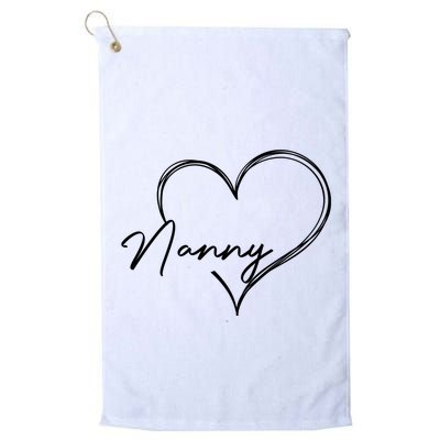 Cute Nanny Heart Funny Love You Nanny MotherS Day Gift Golf Towel
