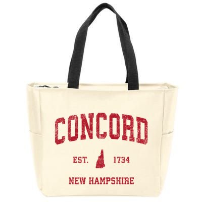Concord New Hampshire Nh Vintage Sports Zip Tote Bag