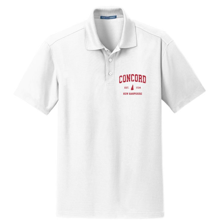 Concord New Hampshire Nh Vintage Sports Dry Zone Grid Polo