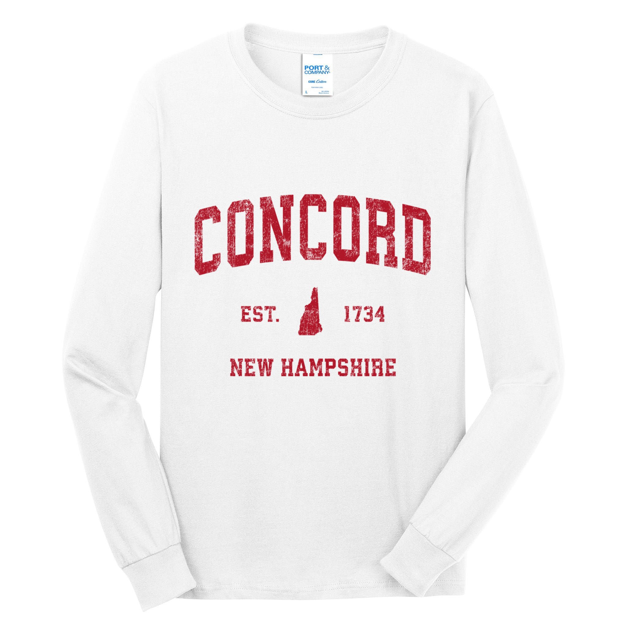 Concord New Hampshire Nh Vintage Sports Tall Long Sleeve T-Shirt