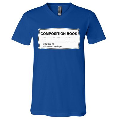 Composition Notebook Halloween Costume Couples Fancy Dress V-Neck T-Shirt