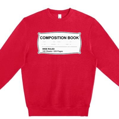 Composition Notebook Halloween Costume Couples Fancy Dress Premium Crewneck Sweatshirt