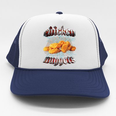 Chicken Nuggets Heavy Metal Hardcore Music Trucker Hat