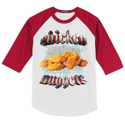 Chicken Nuggets Heavy Metal Hardcore Music Kids Colorblock Raglan Jersey