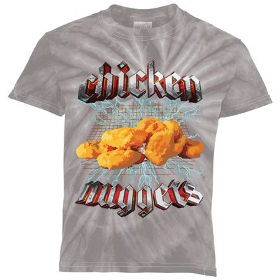 Chicken Nuggets Heavy Metal Hardcore Music Kids Tie-Dye T-Shirt