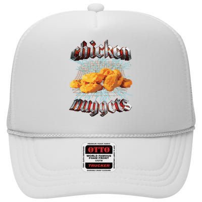 Chicken Nuggets Heavy Metal Hardcore Music High Crown Mesh Back Trucker Hat