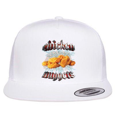 Chicken Nuggets Heavy Metal Hardcore Music Flat Bill Trucker Hat