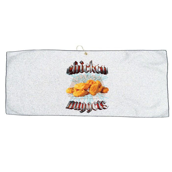 Chicken Nuggets Heavy Metal Hardcore Music Large Microfiber Waffle Golf Towel