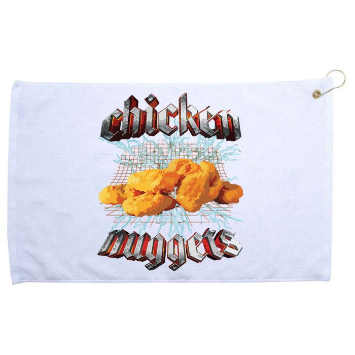 Chicken Nuggets Heavy Metal Hardcore Music Grommeted Golf Towel