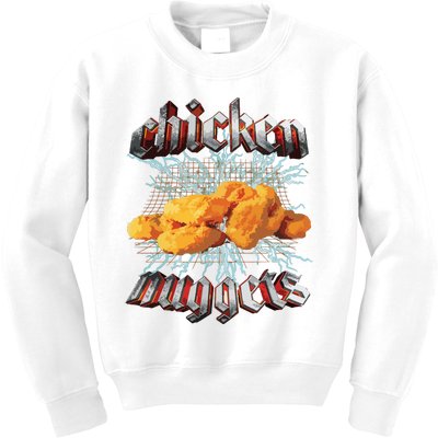 Chicken Nuggets Heavy Metal Hardcore Music Kids Sweatshirt