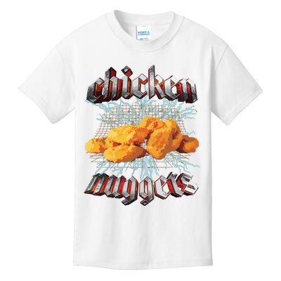 Chicken Nuggets Heavy Metal Hardcore Music Kids T-Shirt