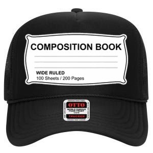 Composition Notebook Halloween Costume Couples Fancy Dress High Crown Mesh Back Trucker Hat