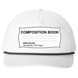 Composition Notebook Halloween Costume Couples Fancy Dress Snapback Five-Panel Rope Hat