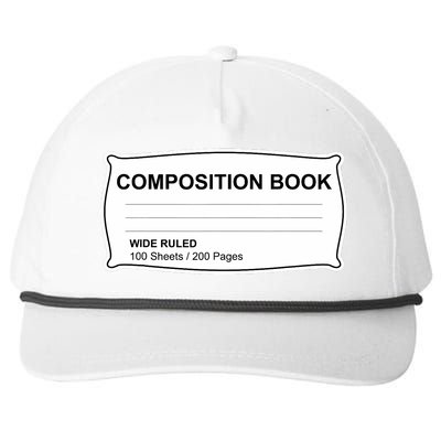 Composition Notebook Halloween Costume Couples Fancy Dress Snapback Five-Panel Rope Hat