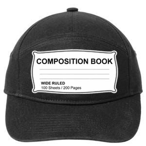 Composition Notebook Halloween Costume Couples Fancy Dress 7-Panel Snapback Hat