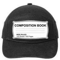 Composition Notebook Halloween Costume Couples Fancy Dress 7-Panel Snapback Hat