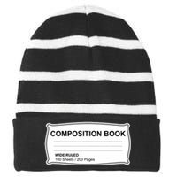 Composition Notebook Halloween Costume Couples Fancy Dress Striped Beanie with Solid Band