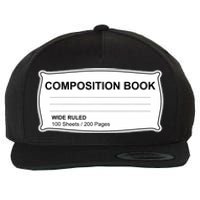 Composition Notebook Halloween Costume Couples Fancy Dress Wool Snapback Cap