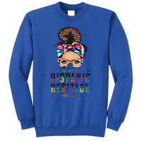 Celebrate National Hispanic Heritage Month Messy Bun Gift Sweatshirt