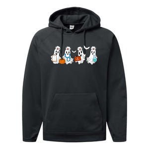 Cute Nurse Halloween Ghost Performance Fleece Hoodie