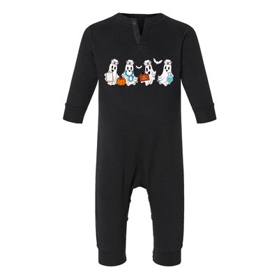 Cute Nurse Halloween Ghost Infant Fleece One Piece