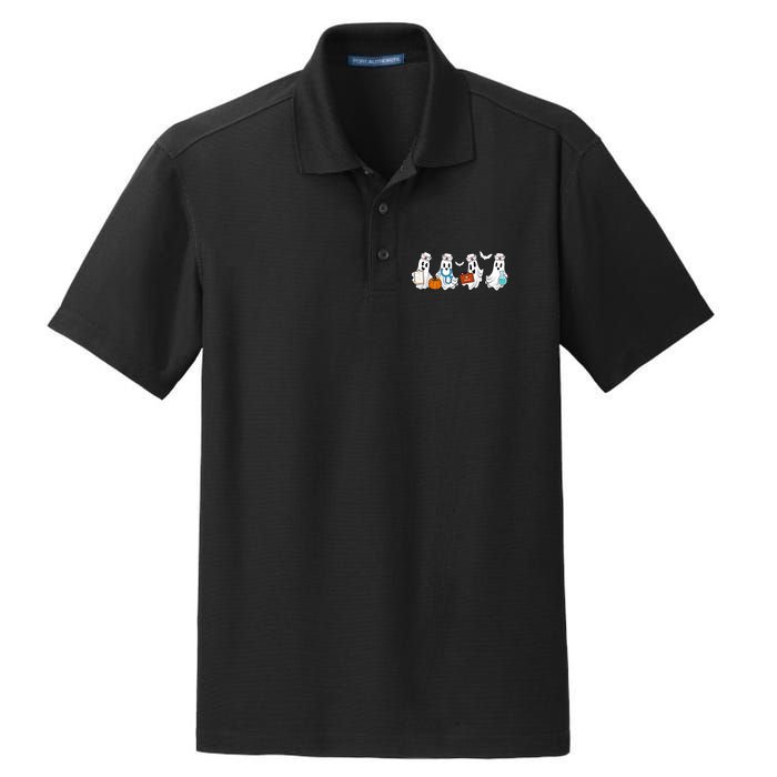 Cute Nurse Halloween Ghost Dry Zone Grid Polo