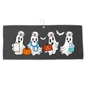 Cute Nurse Halloween Ghost Large Microfiber Waffle Golf Towel