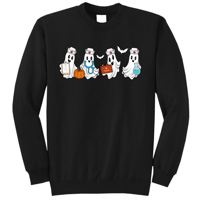 Cute Nurse Halloween Ghost Tall Sweatshirt