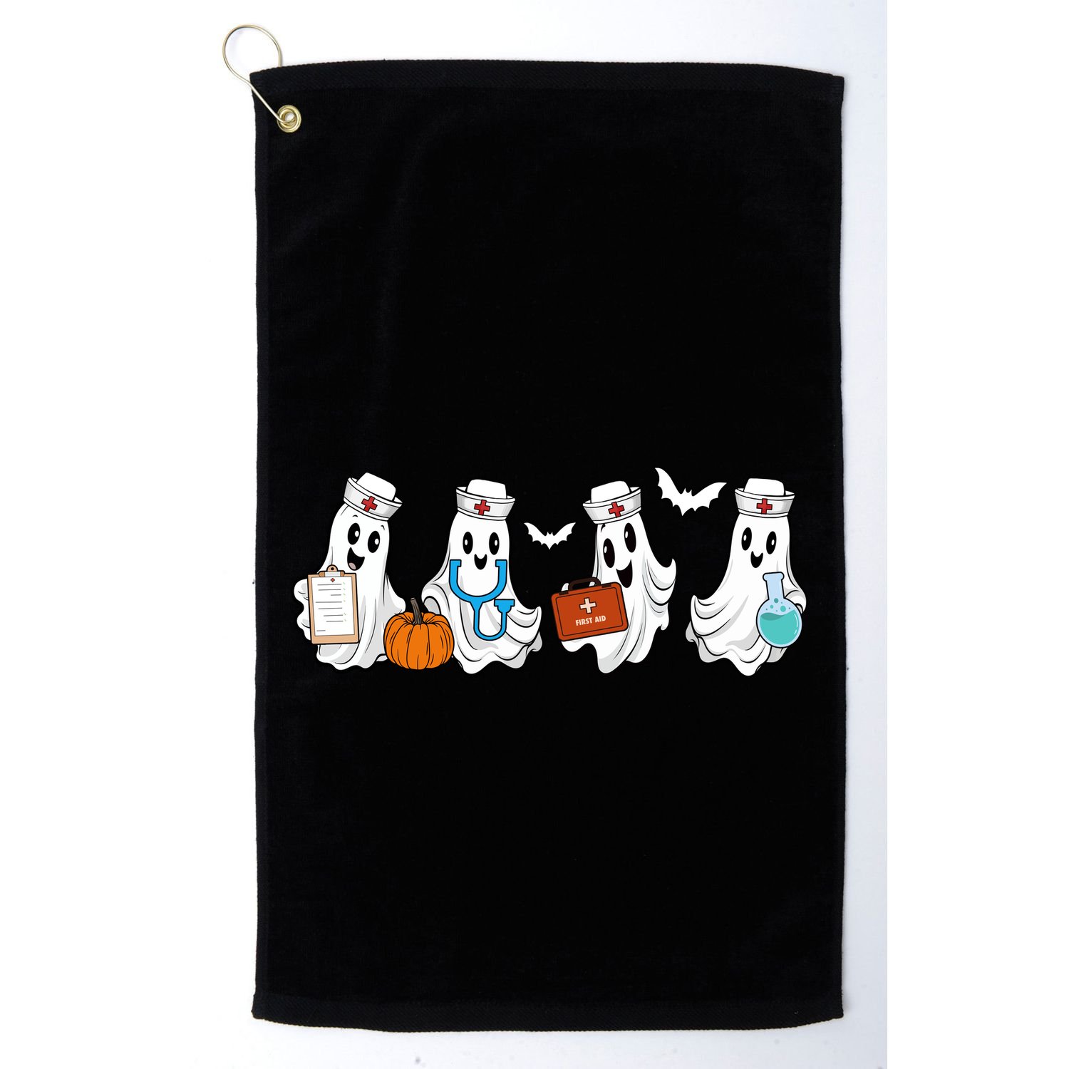 Cute Nurse Halloween Ghost Golf Towel