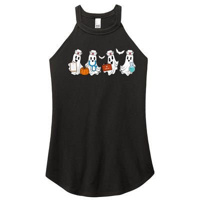 Cute Nurse Halloween Ghost Women’s Perfect Tri Rocker Tank