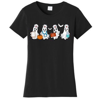 Cute Nurse Halloween Ghost Women's T-Shirt