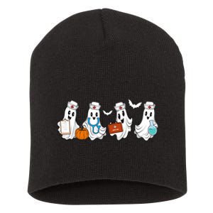 Cute Nurse Halloween Ghost Short Acrylic Beanie