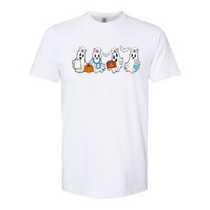 Cute Nurse Halloween Ghost Softstyle CVC T-Shirt